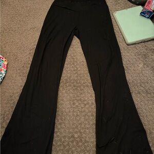 Elegant Black cross-flare Leggings